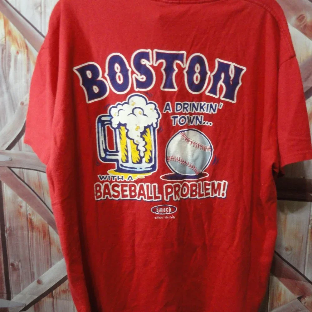 Boston Red Sox Drinking Town Funny T~EUC Graphics. Baseball fan~Gently w… - Picture 1 of 3